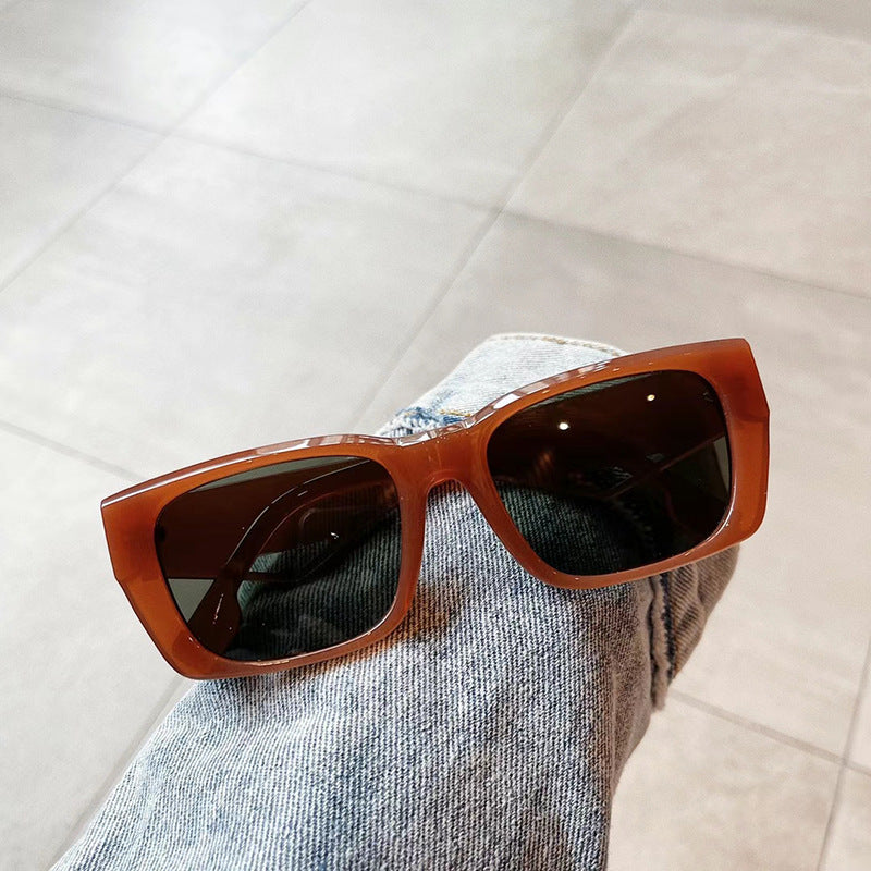 Wholesale PC Square Frame Jelly Color Sunglasses